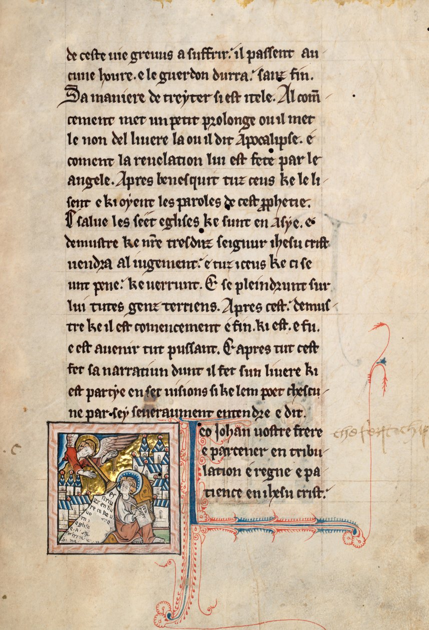 Ms65 f3r, Comentário sobre o Apocalipse de São João, final do século 13 (caneta e tinta e têmpera sobre velino) de French School