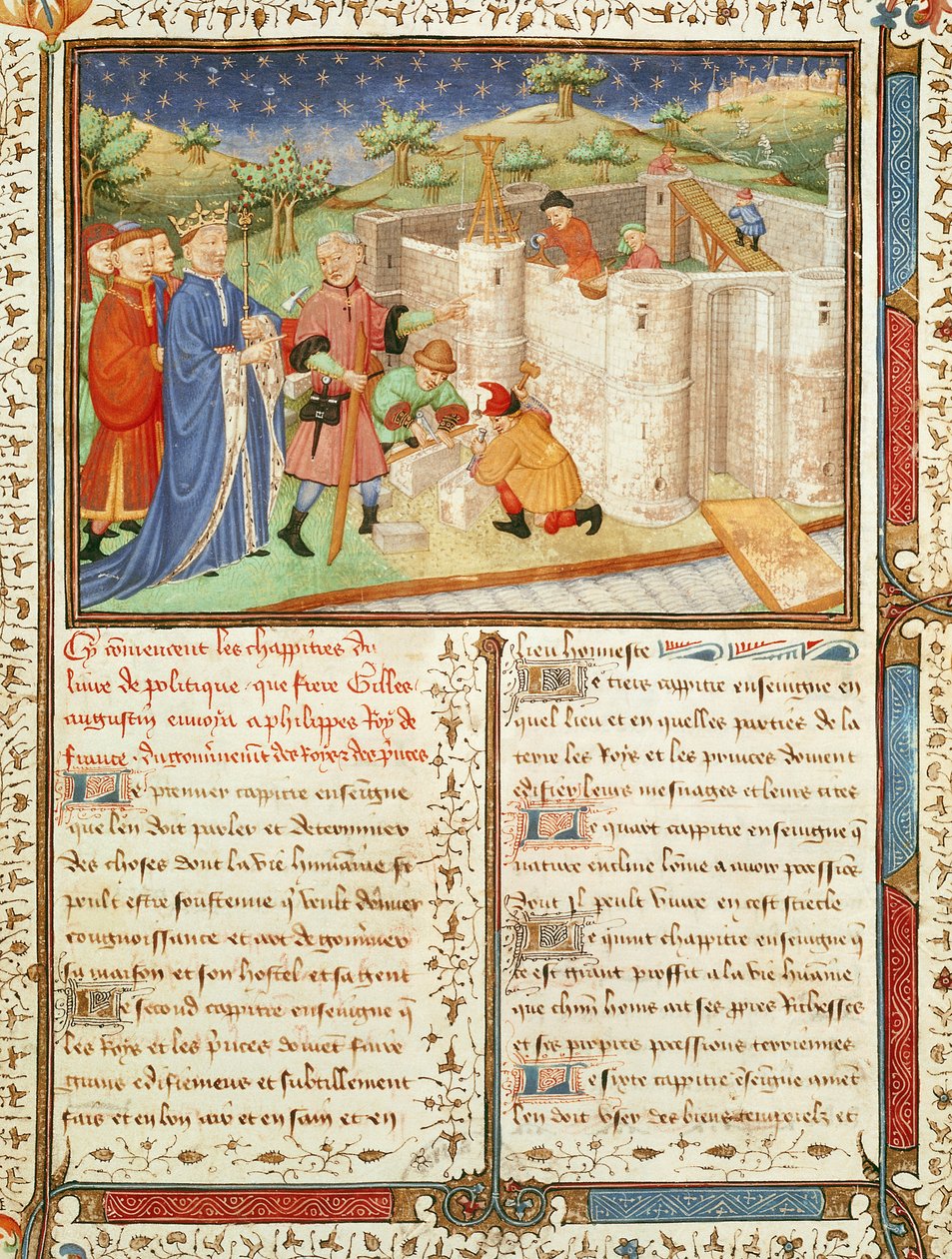 Ms 1015 fol.1 Ilustração do Governo dos Reis e Príncipes de French School