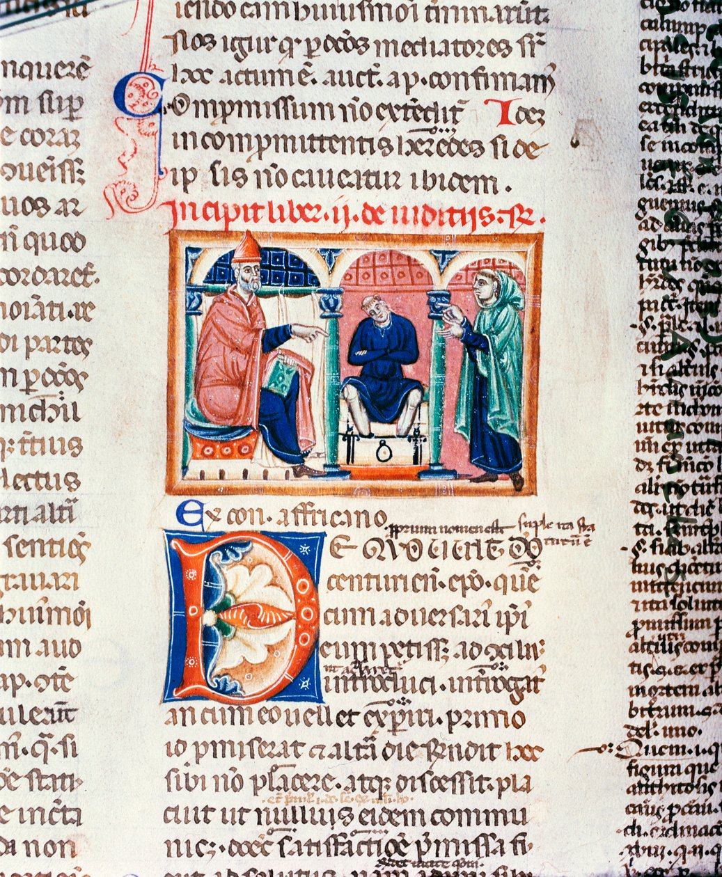 Ms 150 f.61v Uma sentença, dos Decrets de St. Gregoire IX de French School