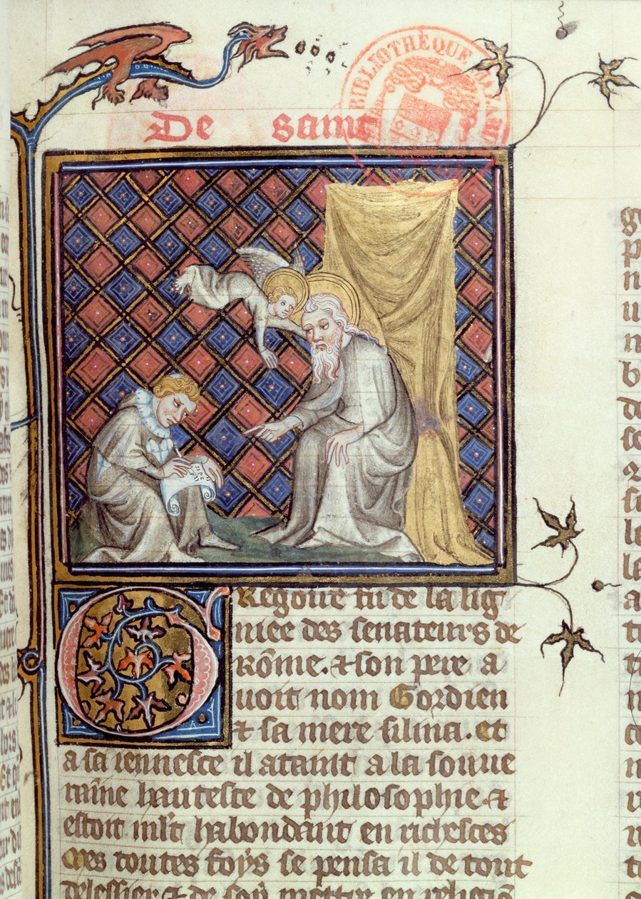 Ms 1729 St. Gregory de Legenda St. Aurea por deVoragine, c.1370 de French School