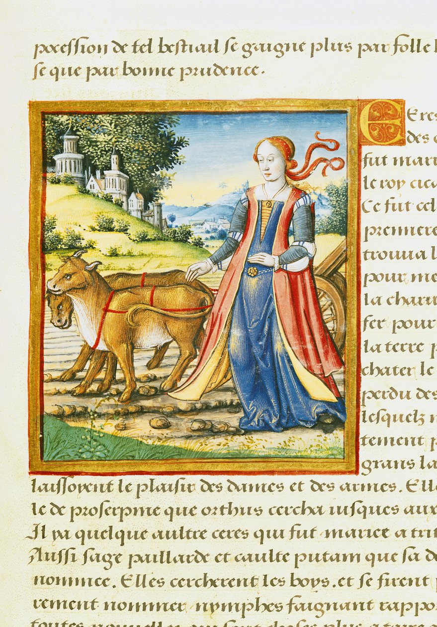 Ms 17 Ceres, da vida da celebridade das mulheres, c.1505 de French School