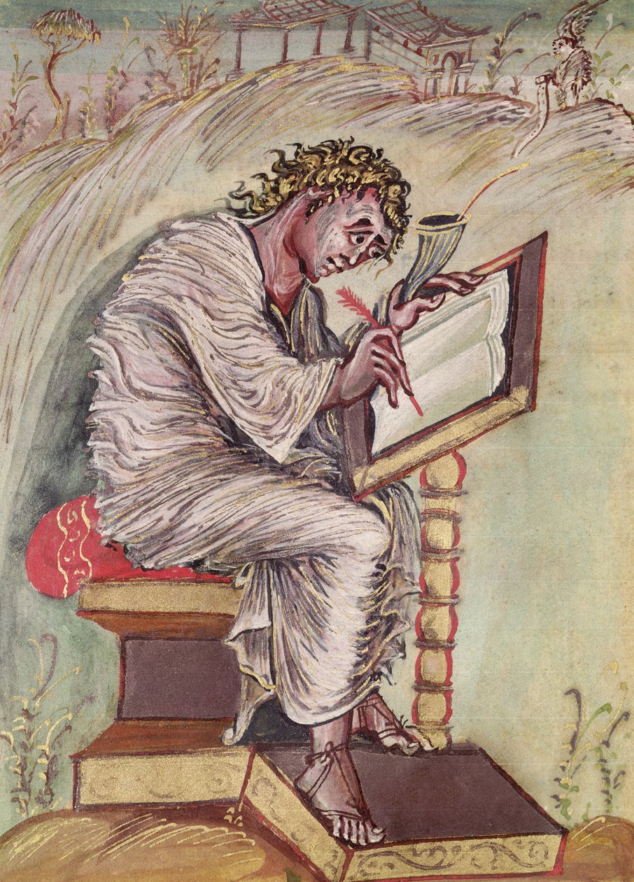 Ms 1 fol.18v São Mateus, dos Evangelhos Ebbo, c.816-835 de French School