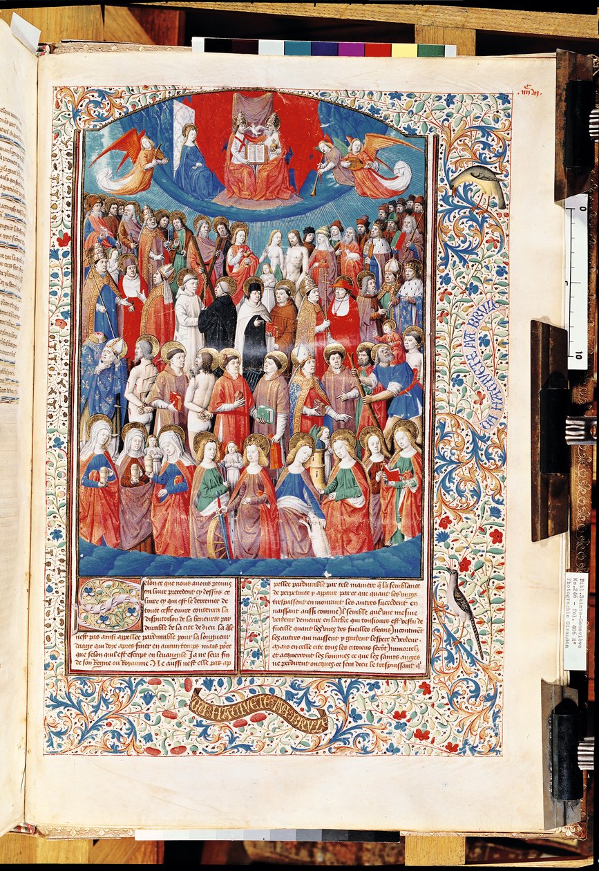 Ms 246 f.406r Paraíso, de De Civitate Dei por Santo Agostinho de Hipona (354-430) de French School