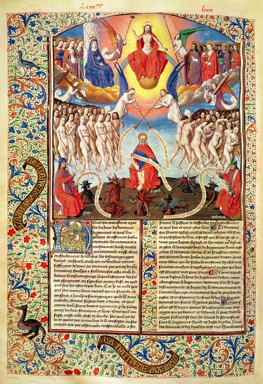 Ms 246 fol.371v O Juízo Final, de De Civitate Dei por Santo Agostinho de Hipona (354-430) de French School
