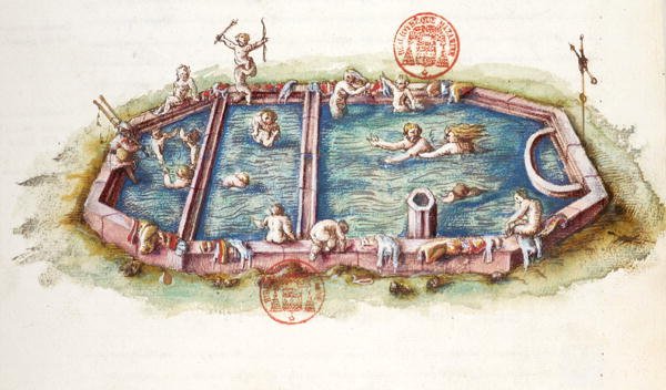 Sra. 3243 The Baths of Nerys at Neris-les-Bains, ilustração de 