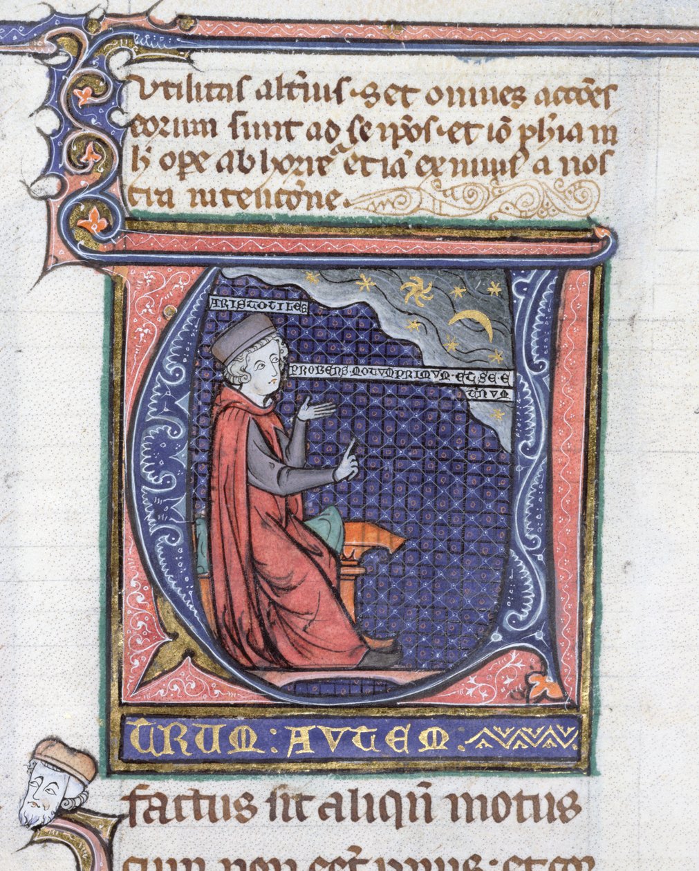 Ms 3469 Illumination from the Physics por Aristóteles (384-322 aC) de French School