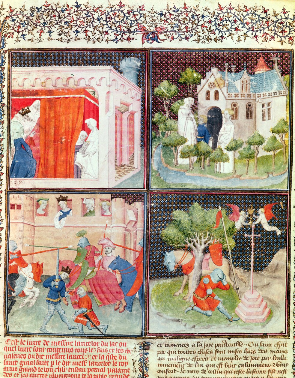 Ms 3479 fol.1 A História de Lancelote e a Busca pelo Santo Graal, do Livre de Messire Lancelot du Lac (ver também 178930) de French School