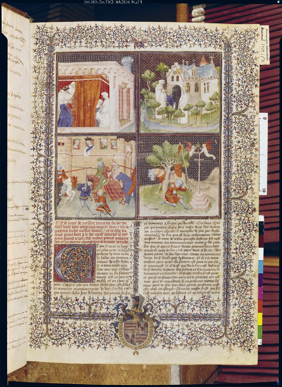 Ms 3479 t.1 f.1 A História de Lancelote e a Busca pelo Santo Graal, do Livre de Messire Lancelot du Lac de French School