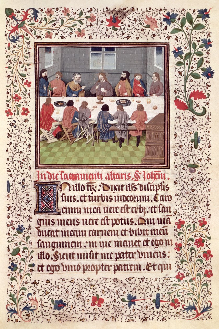 Ms 370 fol.184 A Última Ceia de French School
