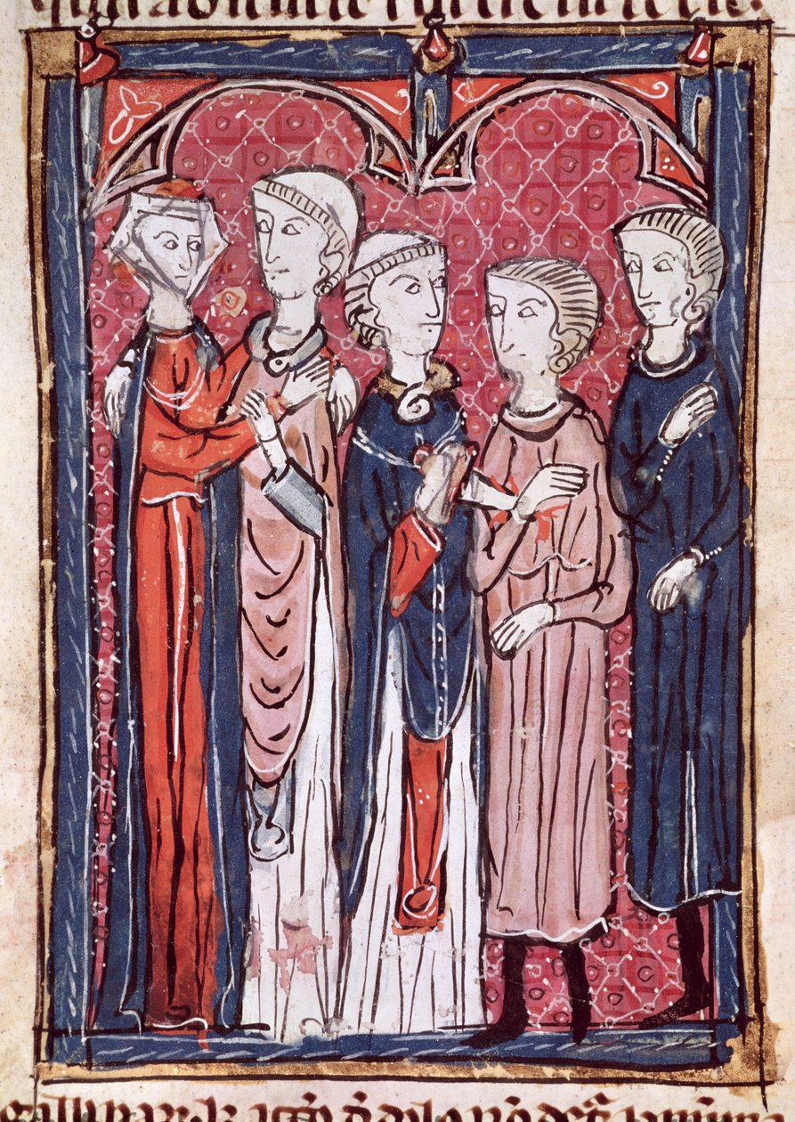Ms 372 fol.141 An Engagement, de Decrets de Gratien de French School