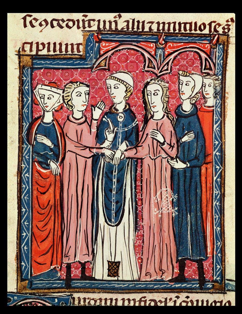 Ms 372 fol.153 A Casamento, de Decrets de Gratien de French School