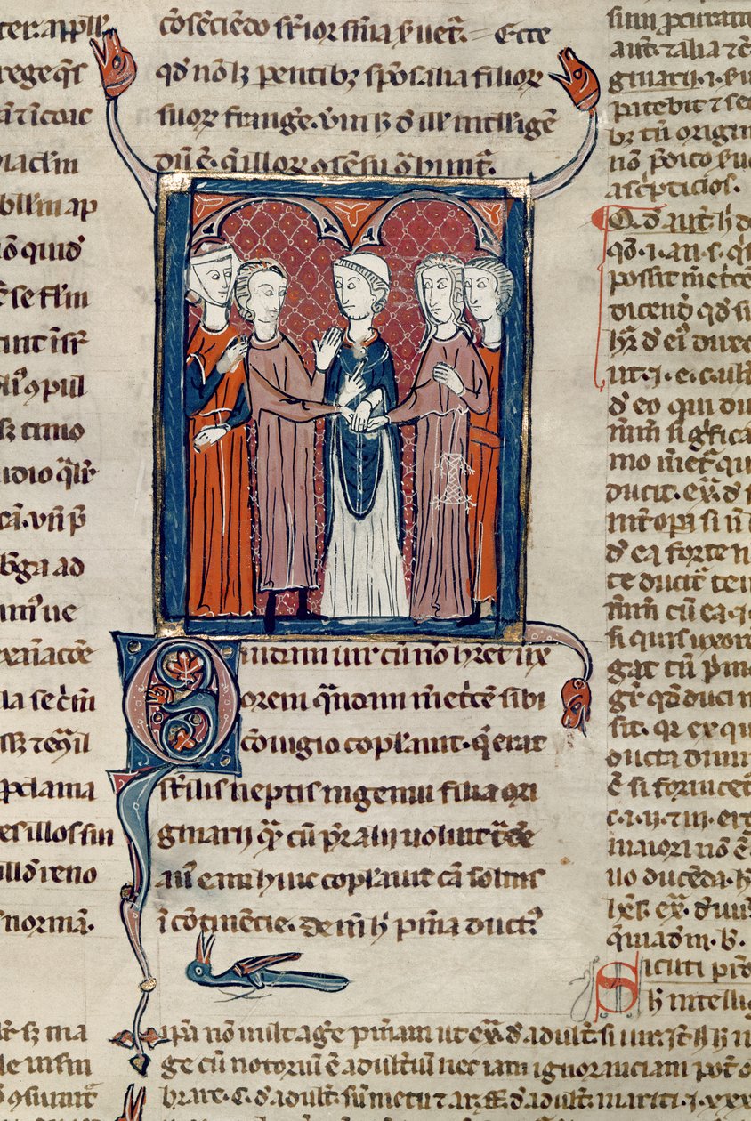 Ms 372 fol.168 A Cena do Casamento, de Decrets de Gratien de French School