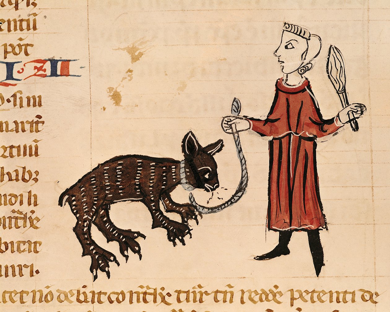 Ms 372 fol.241v A Bear Keeper, de Decrets de Gratien de French School