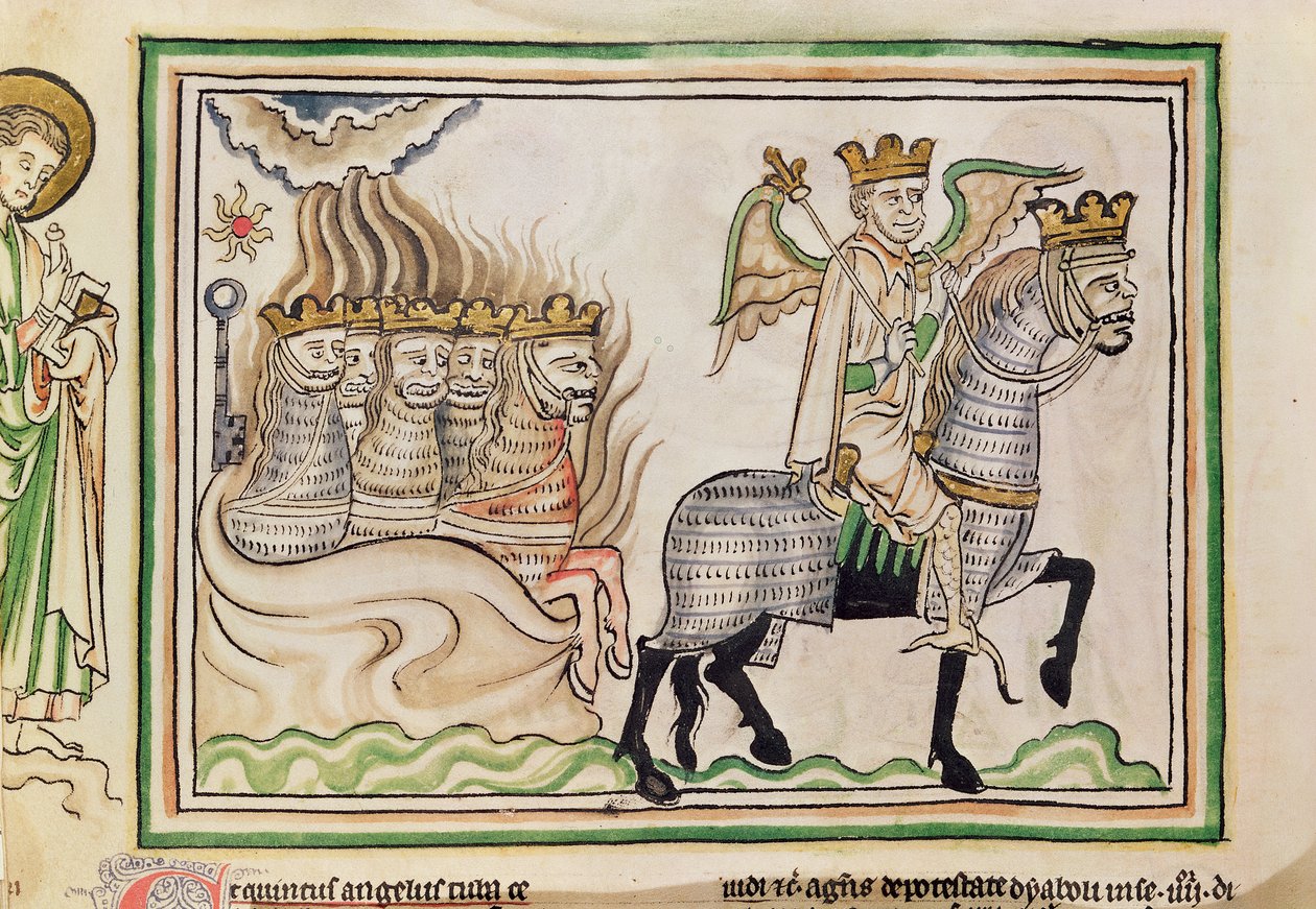 Ms 422 f.33v Queda da Estrela de Satanás de French School
