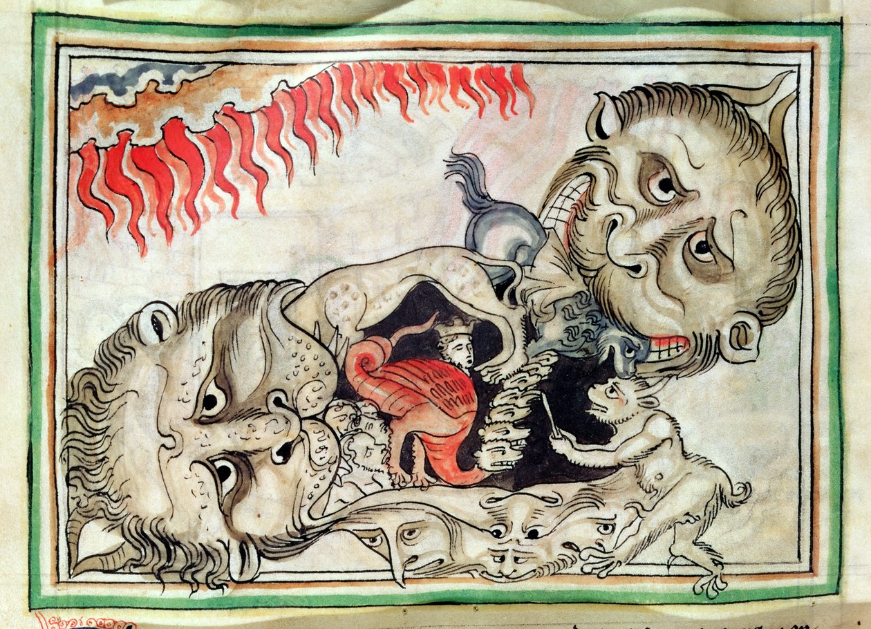 Ms 422 f.95v Inferno de French School