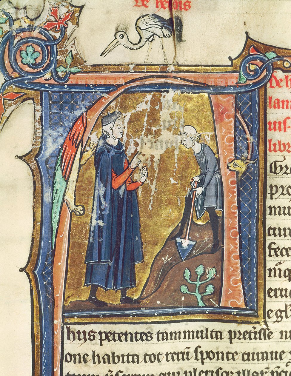 Ms 426 fol.6 Cavando, do espelho da natureza por Vincent de Beauvais de French School