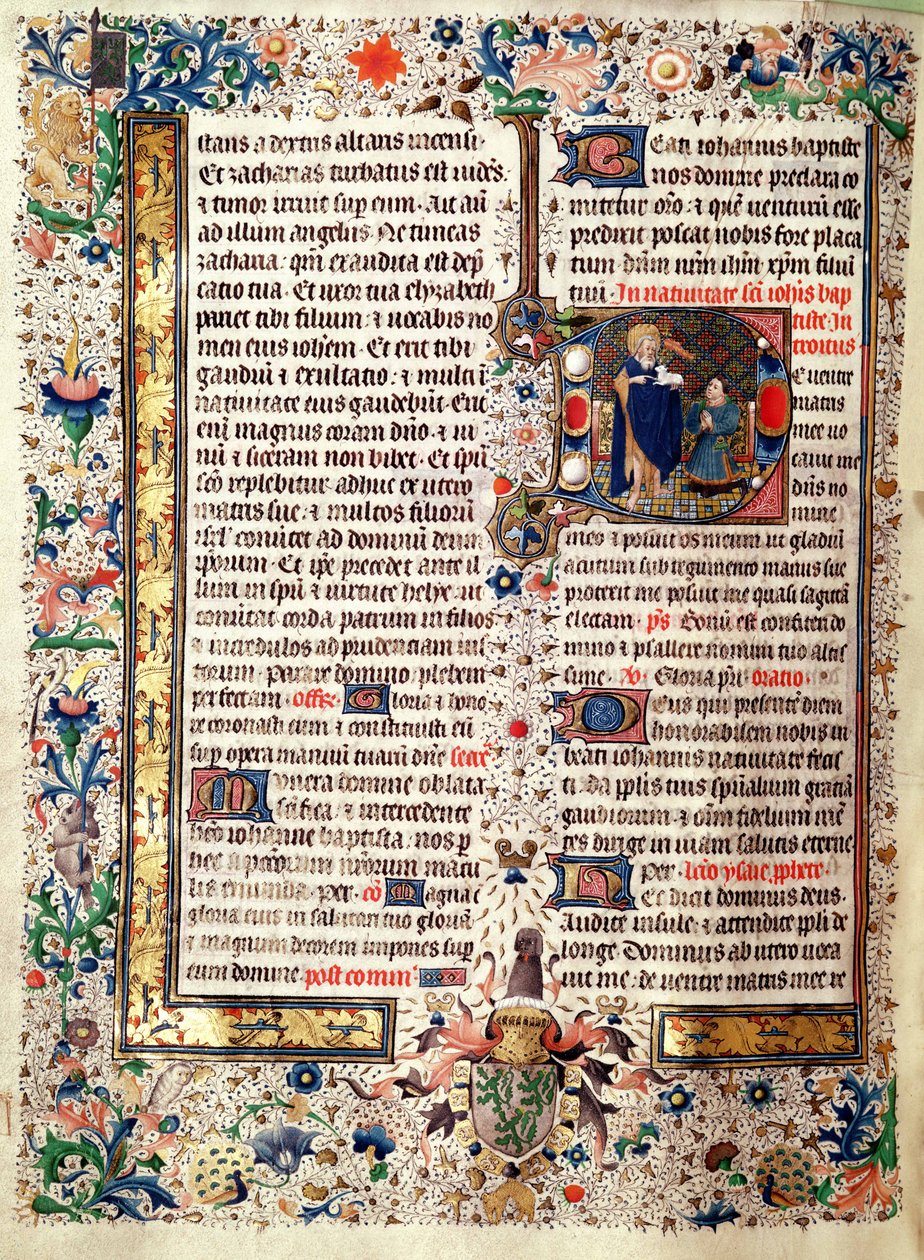 Ms 626 fol.174v São João Batista, do Missal de Jean de Lannoy de French School