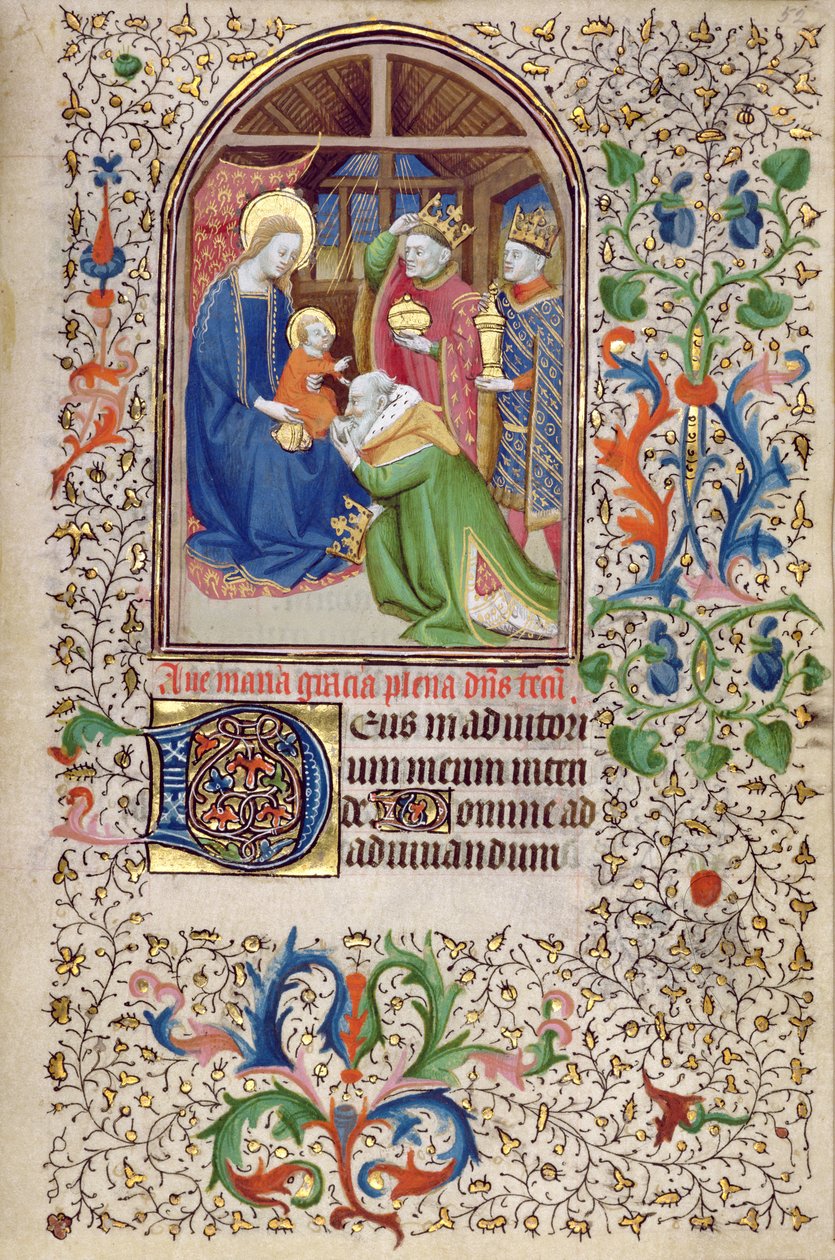 Ms 66 f.52r Adoração dos Magos, Amiens de French School