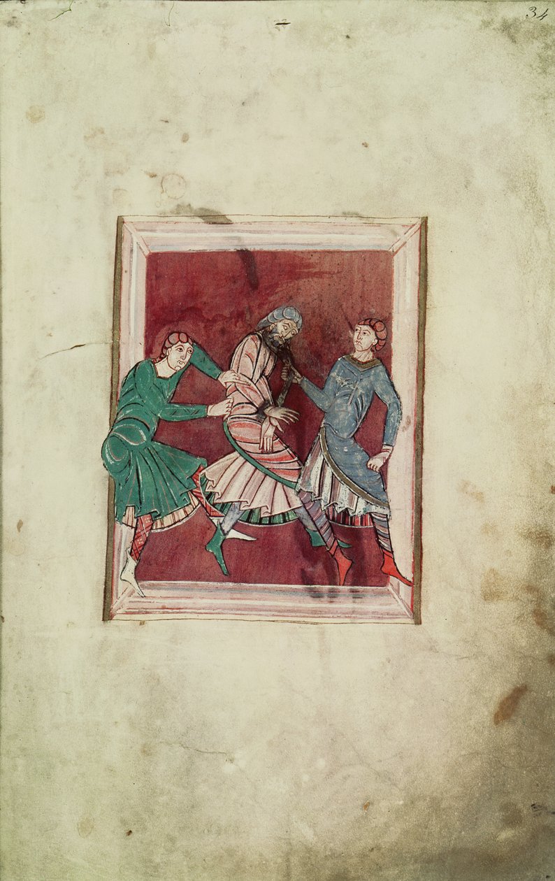 Ms 698 fol.34r Milagre de St. Omer (595-670) de Vie de Saint Omer de French School
