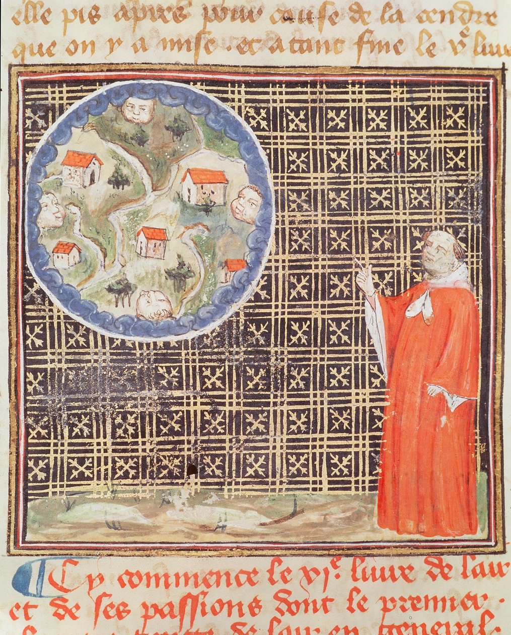 Ms 993 fol.142 As propriedades da água e os ventos, do livro das propriedades das coisas por Jean Cordichon de French School