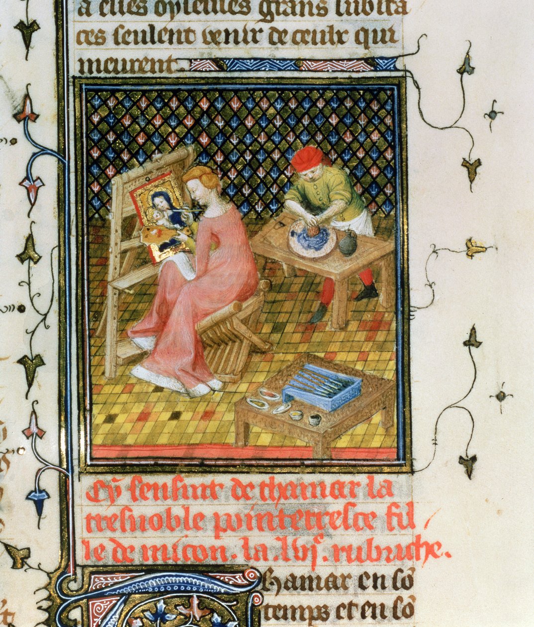 Pe. 12420 fol.86r A História de Thamyris, de De Claris Mulieribus, das Obras de Giovanni Boccaccio de French School