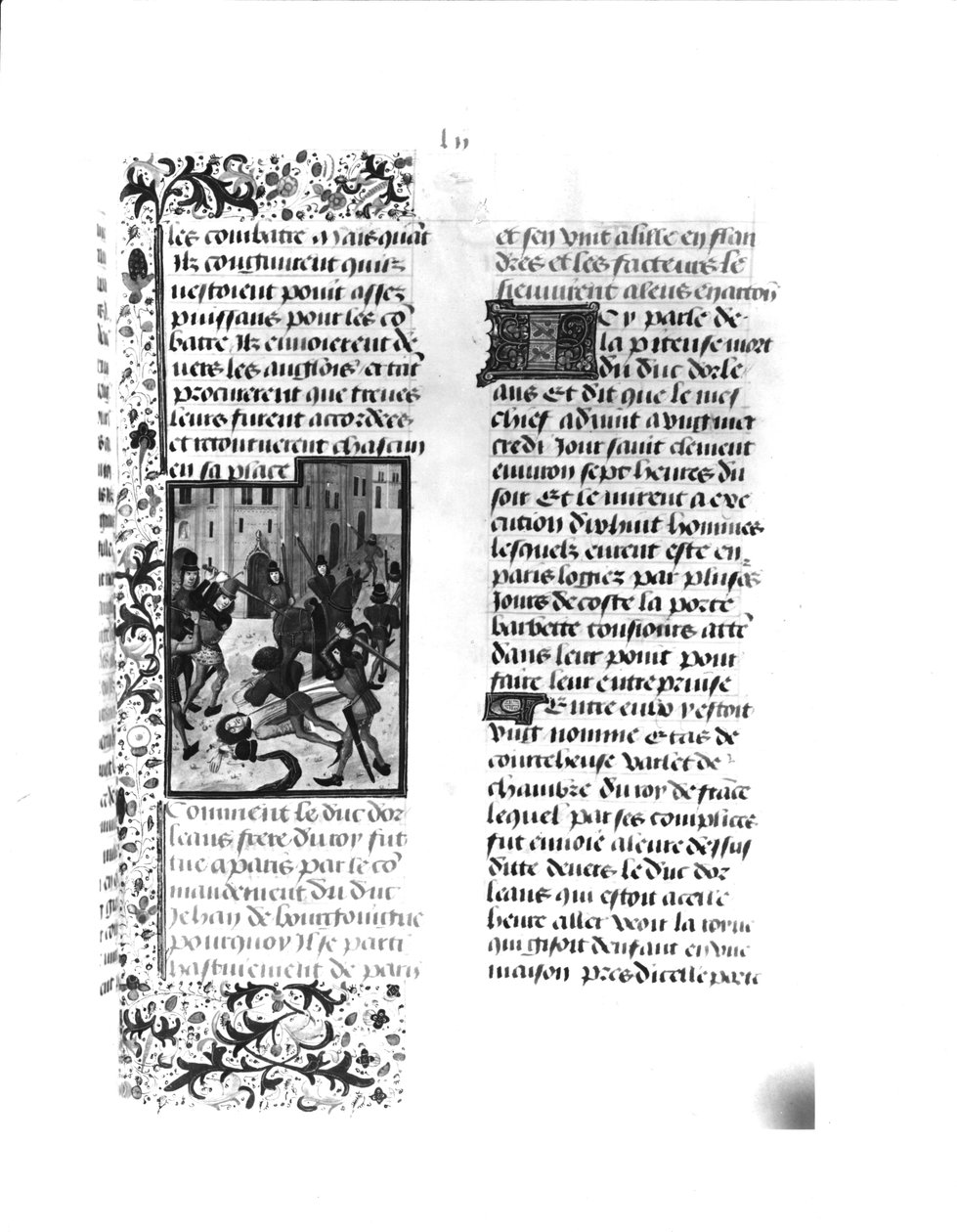 Senhora P. 2680 fol.52 O assassinato do duque de Orleans em Paris de French School