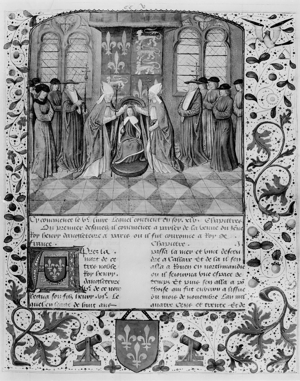 Sra. Pe 83 fol.205 Coroação de Henrique VI (1421-71) de French School