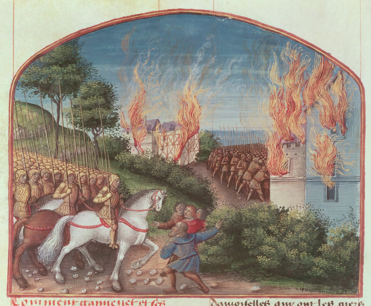 Sra. P. 91 Fol.87 Página da história de Merlin por Robert de Boron, c.1482-89 de French School