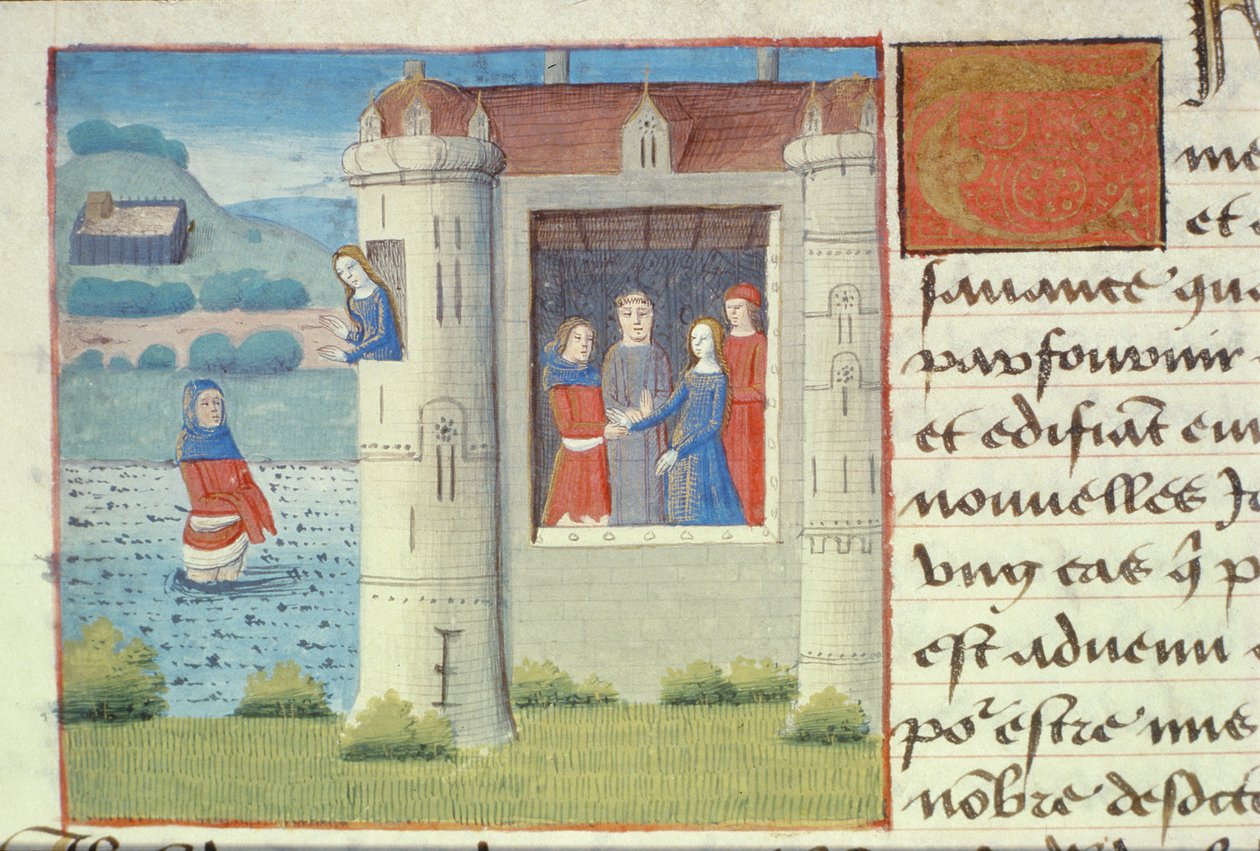 Ms Hunter 252 f.127v Casamento, de The Hundred News News, 1462 de French School