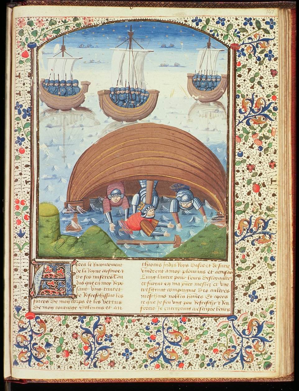 Ms. Hunter 371 f.147r Destino de Seleuco, de A queda dos príncipes, por Giovanni Boccaccio (1313-75) 1467 de French School