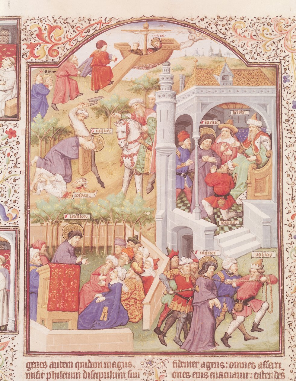 Ms Lat 17294 Fol.515v Cenas da Vida de São Tiago o Grande (d.44) do Breviário do Duque de Bedford, c.1424-35 de French School