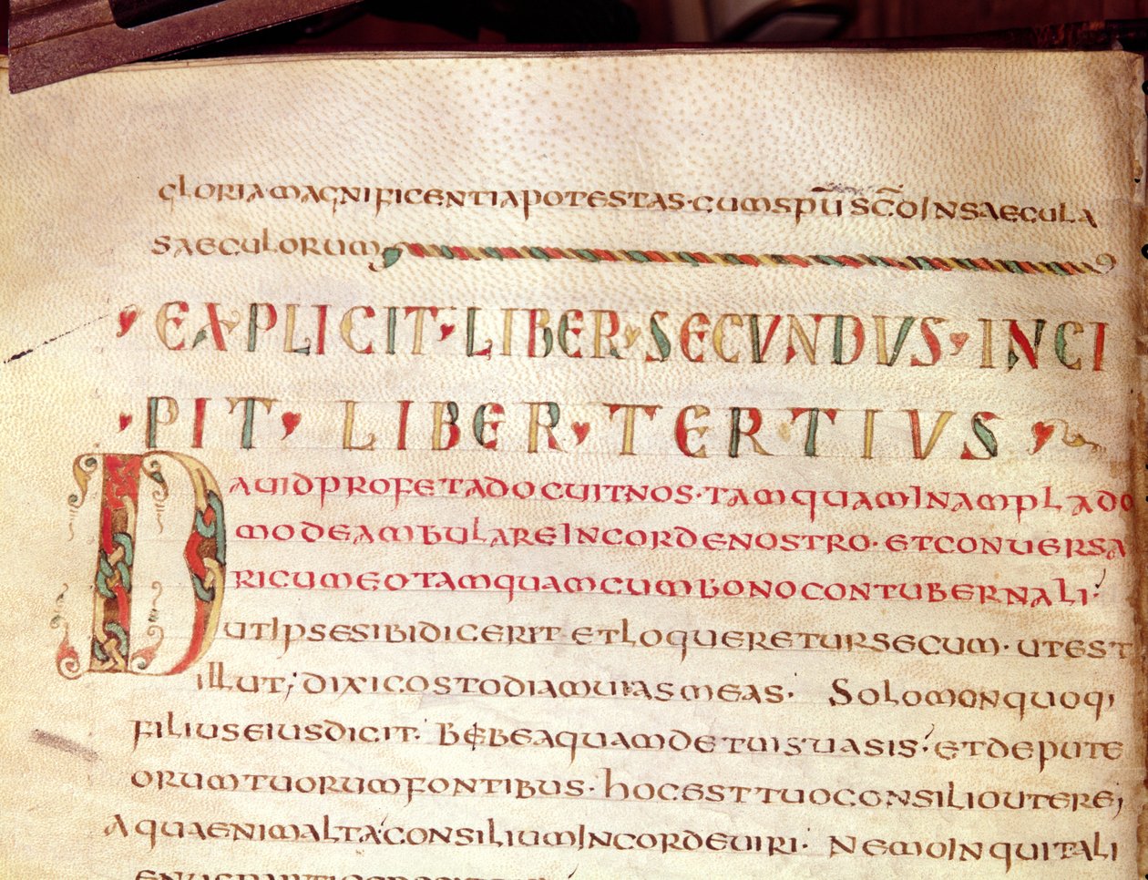 Ms Lat 1732 Fol.67v Historiated D inicial, de uma obra de Saint Ambroise (340-396) de French School