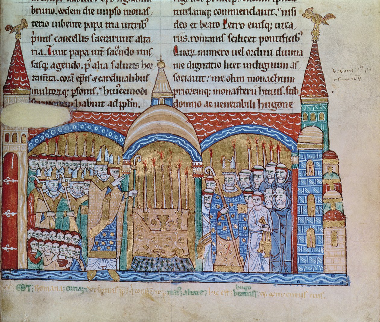 Lat Lat 17716 fol.91 A Consagração da Igreja em Cluny pelo Papa Urbano II (1042-99) em novembro de 1095 de French School