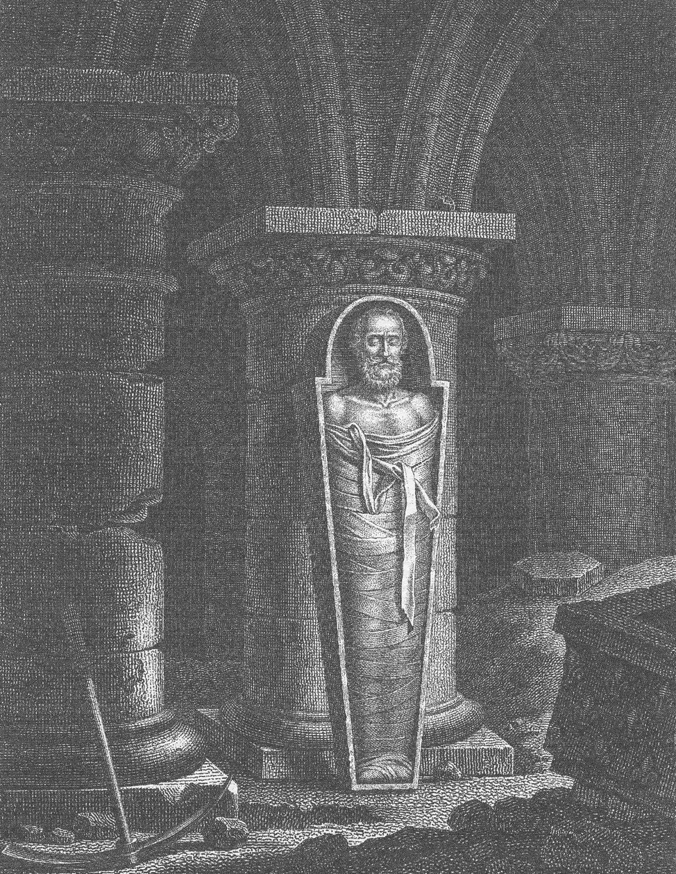Múmia de Henri IV (1553-1610), rei da França, exumada pelos revolucionários, na basílica de Saint-Denis, de 14 a 25 de outubro de 1793 de French School
