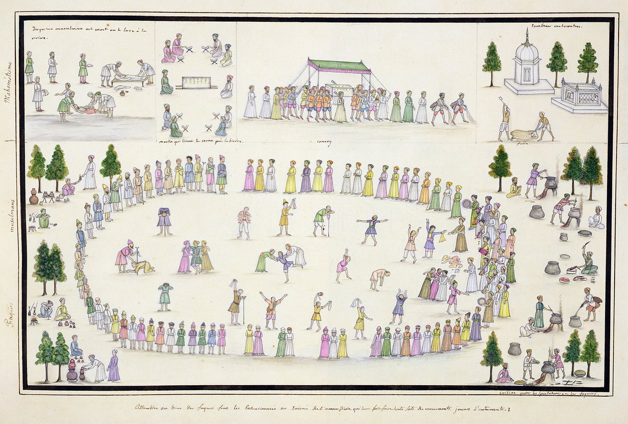 Festivais muçulmanos, incluindo o final do Ramadã do The Gentil Album, publicado em 1774 de French School