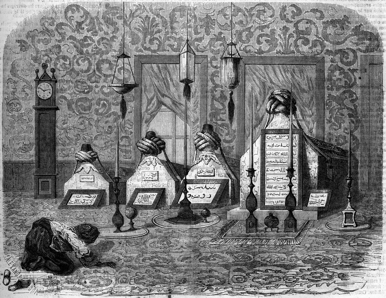 Arte funerária muçulmana: tumbas (túmulos) de dervixes torturadores. Scutari, Turquia de French School
