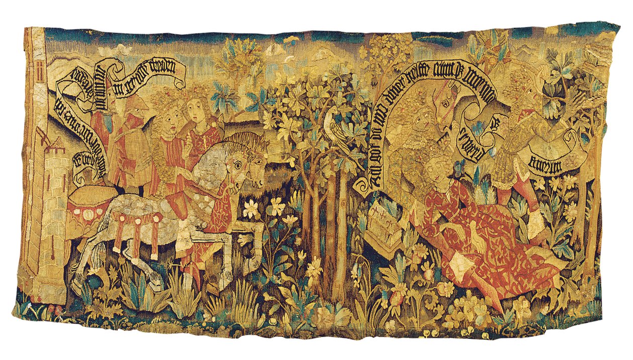Fragmento de tapeçaria mitológica, Estrasburgo, c.1470-80 de French School