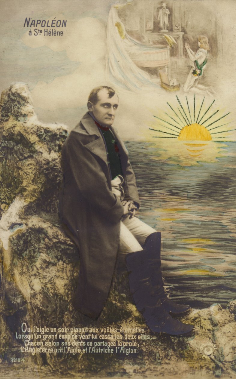Napoleão Bonaparte (litografia a cores) de French School