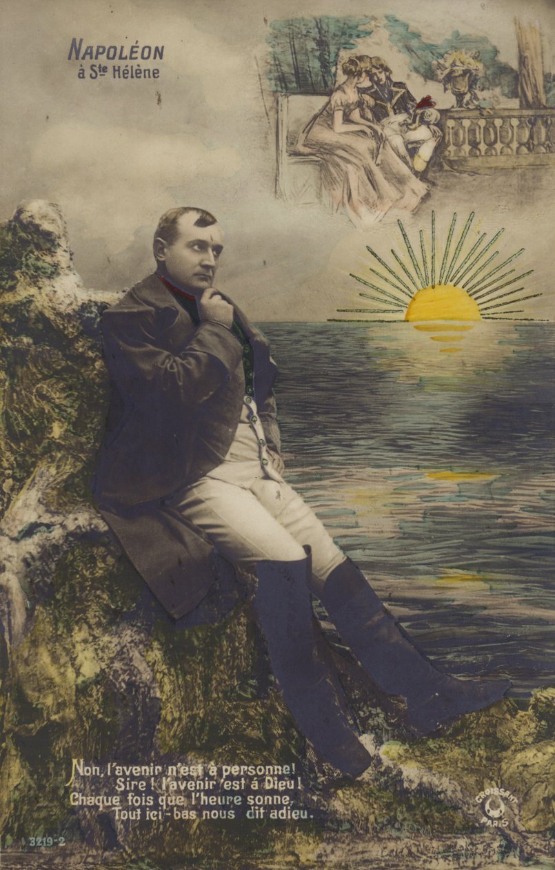 Napoleão Bonaparte (litografia a cores) de French School