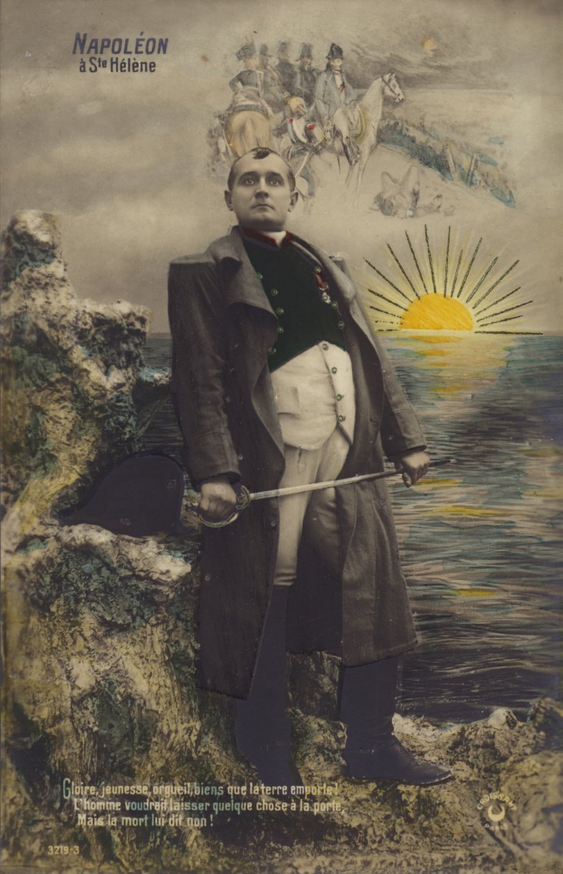 Napoleão Bonaparte (litografia a cores) de French School