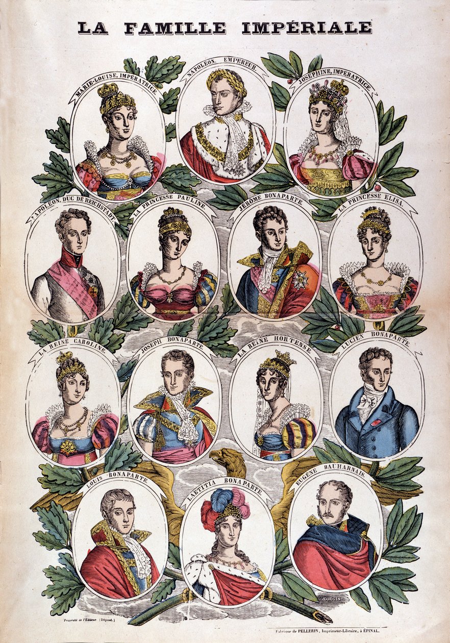 Napoleão Bonaparte e sua família de French School