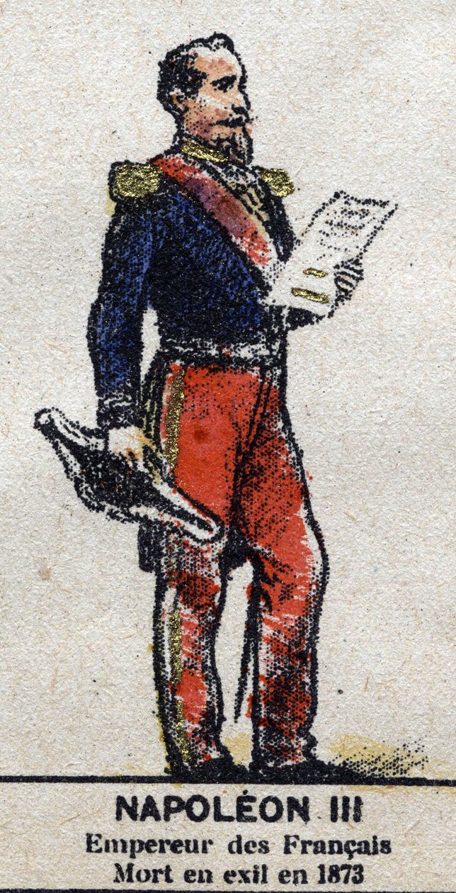 Napoleão III (1808-1873), imperador dos franceses, em "Galeriede Reis e Rainhas de França e personagens ilustres de 1643 a 1895" Imagem epinal. de French School