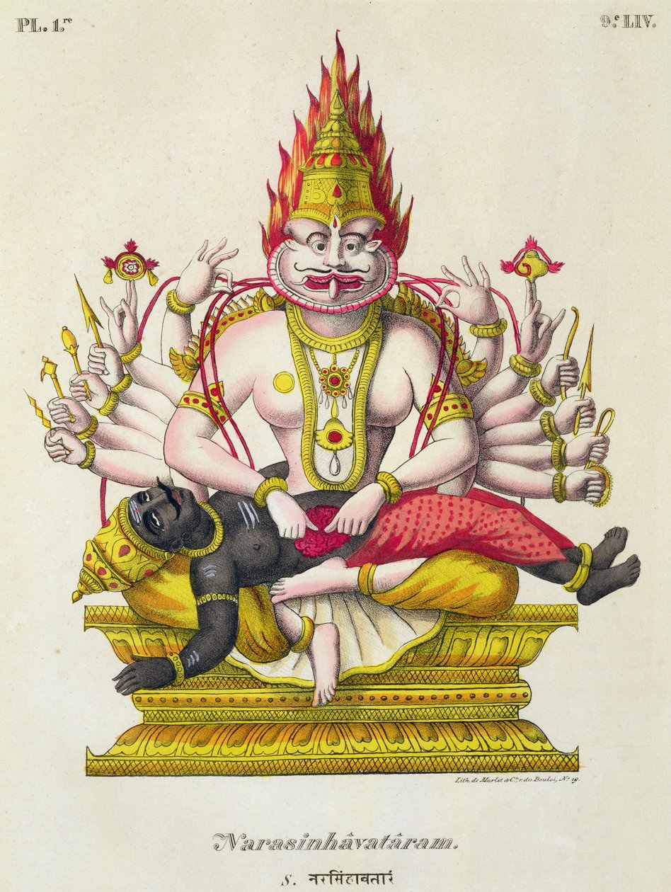 Narasimha, gravado por de Marlet de French School