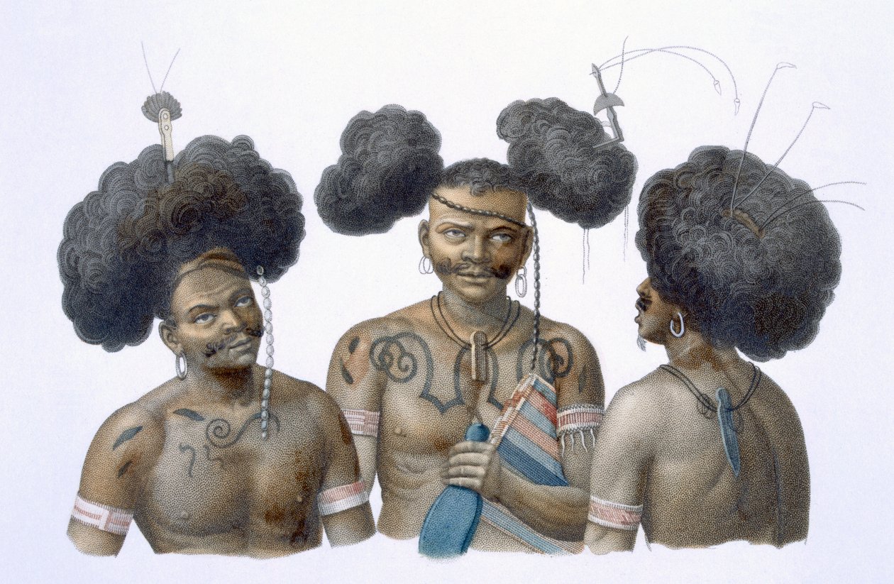Nativos da Nova Guiné, 1826 de French School