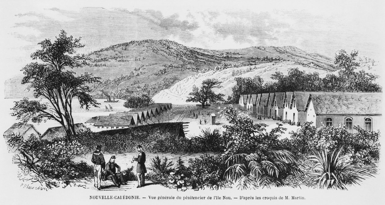 Nova Caledônia, Ilha de Nou, a prisão, c.1871-80 de French School