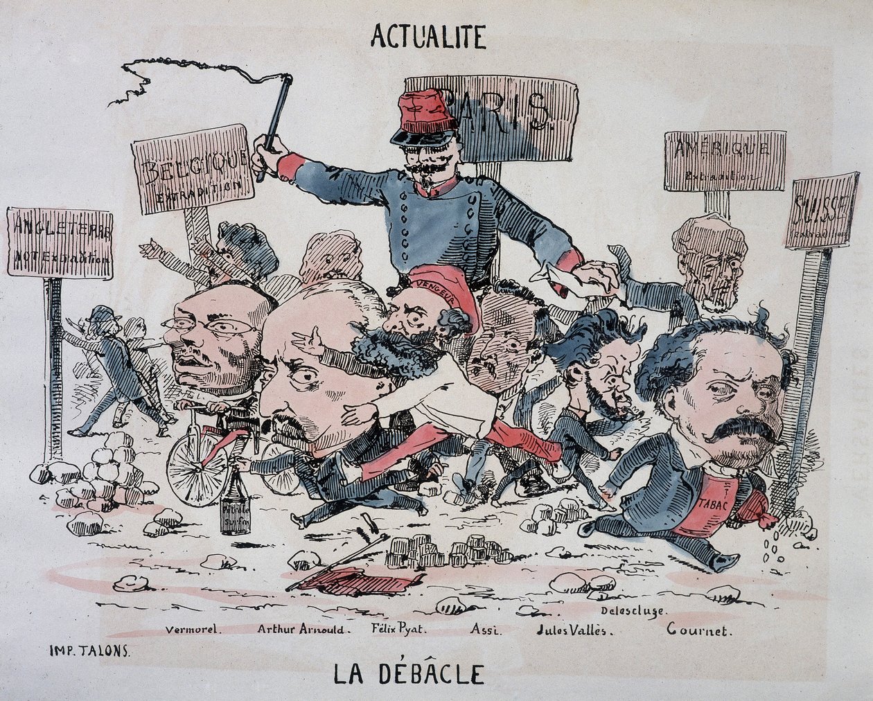 Notícias: La déblacle: Vermorel, Arnould, Pyat, Assi, Vallès, Delescluze e Gournet no final da Comuna de French School