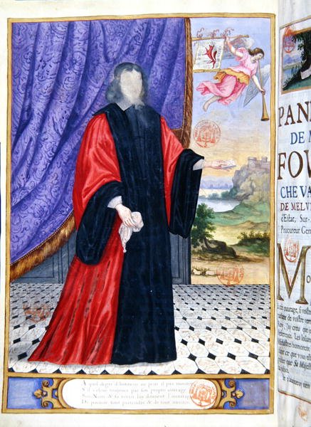 Nicolas Fouquet (1615-80) ilustração em miniatura de 
