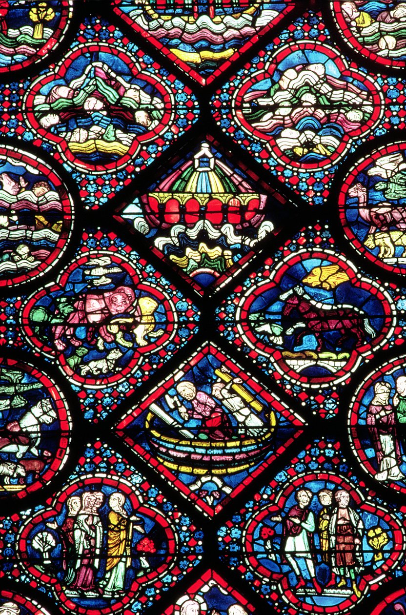 Janela da arca de Noé, século XIII de French School