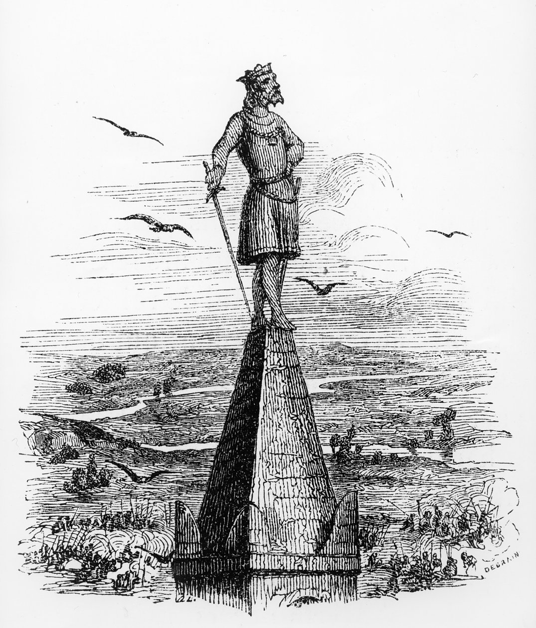Nominoe, primeiro duque da Bretanha, ilustração da Bretanha antiga e moderna por Pitre Chevalier, c.1840 de French School