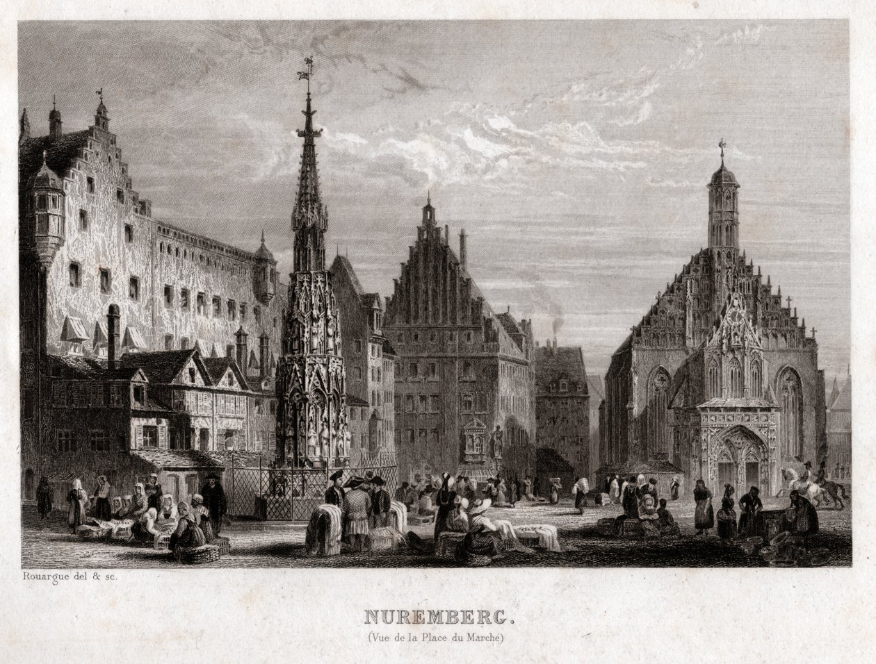 Nuremberga. (gravura, ca. 1830) de French School
